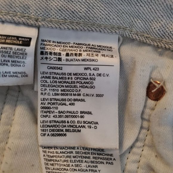 LEVI Strauss & Co. Men's 501XX Button Fly White Wash Denim Jeans Size W40 L32 - Picture 12 of 12
